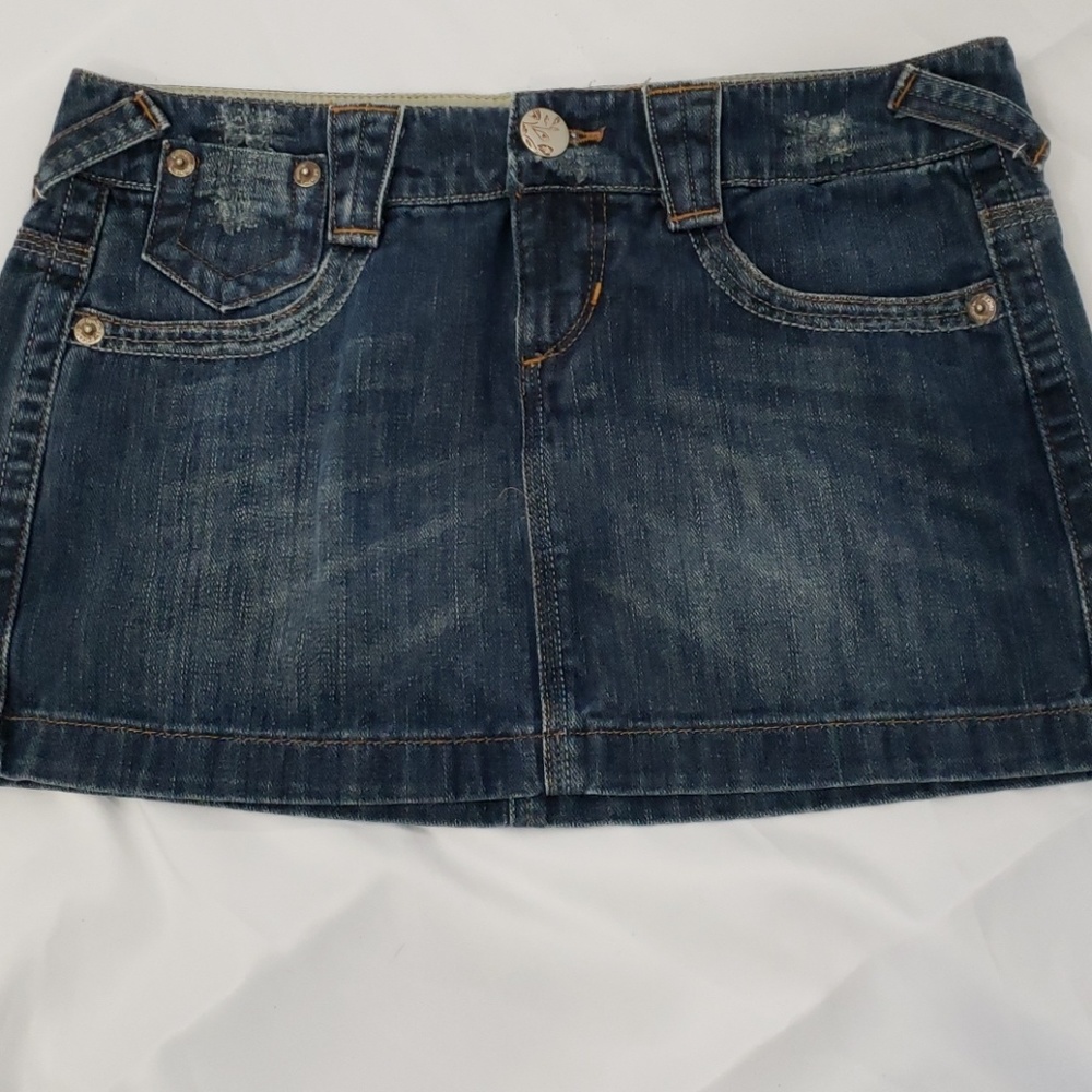 Tommy Jeans distressed denim mini skirt